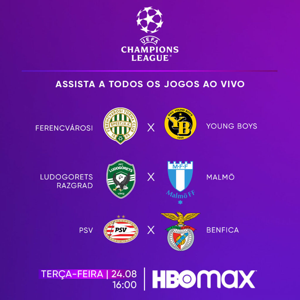 HBO Max vai transmitir jogos da Champions League e do Brasileirão